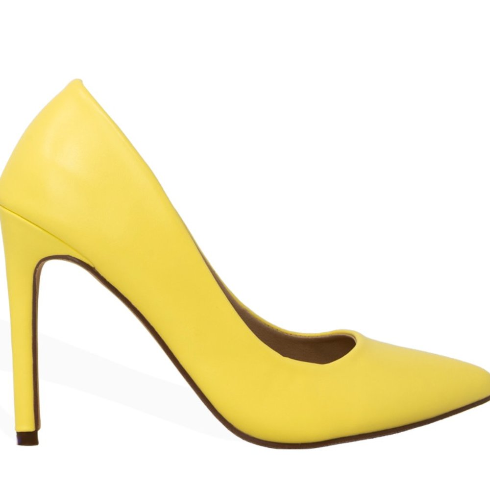 Women's High Heel Closed Pointed Toe Slip On Dress Pump Shoes